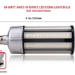54 Watt LED Corn Bulb -Aries III Series - 7,200 Lumens -4000K - E26 Standard Base- Built-in 4KV Surge-Dimmable